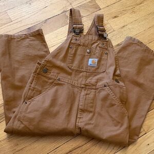 Carhartt Brown Duck Overalls Bibs